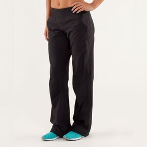 Lululemon Run: Dog Runner Pant Black / Heathered Grey